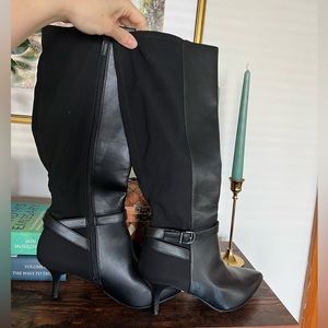 Women’s Tall Dress Boots, Black, Size 8W